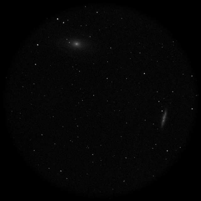 M81 Galaxia de Bode y M82 Galaxia del Cigarro, en el mismo campo del ocular