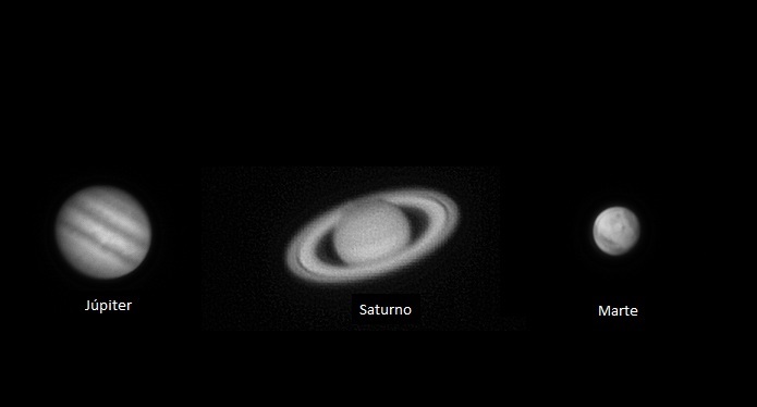 Composición de Júpiter - Saturno - Marte